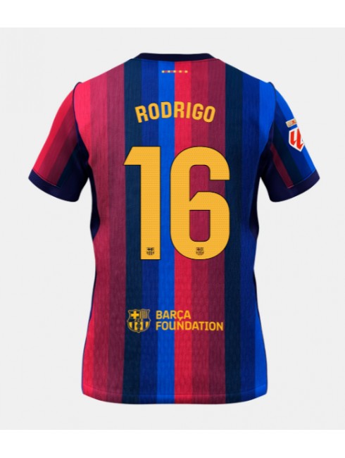 Moški Nogometna dresi replika Barcelona Rodri Hernandez #16 Domači 2026-27 Kratek rokav Moški Nogometna dresi replika Barcelona Rodri Hernandez #16 Domači 2026-27 Kratek rokav